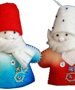 Bunte Filz Schneemann verschiedene Farben Stickereien