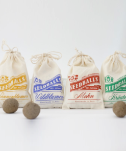 4 Seedballs varianten in Multi Packung (Wildblumen, Kräuter, Sonnenblumen und Mohn)