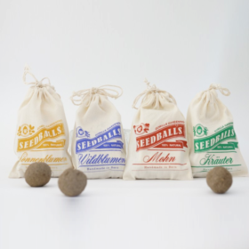 4 Seedballs varianten in Multi Packung (Wildblumen, Kräuter, Sonnenblumen und Mohn)