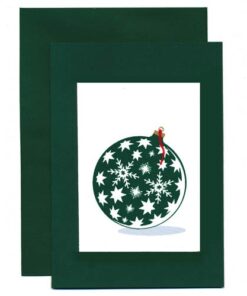 Weihnachtskarte handgeschöpftem Papier Siebdruckverfahren