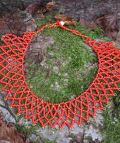 Masaai Halskette aus roten Glasperlen