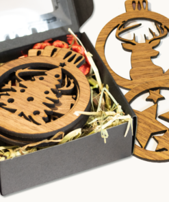 Christbaumschmuck aus Nussbaumholz