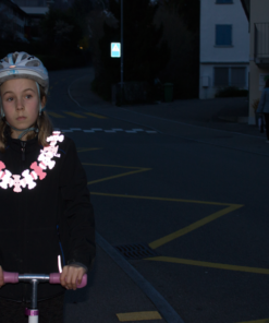 pinke Steckblumenkette aufleuchten 18 Elemente