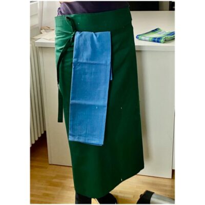 Kochschürze, Grill- oder Bistro- Schürze (als Set, mit Küchentücher und