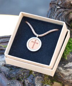 Halskette mit Echtholz