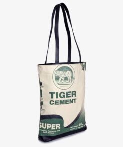 Tote Tasche Upcycling (grünes Tiger Muster)