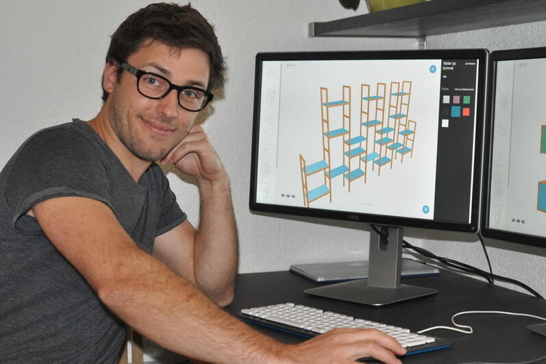 ein Bild von Roger Semlitsch, Chef der Firma itschi Modulares Möbel, Zürich