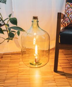 Lampe in Mostflasche, klar, 25 Liter, Zylinderform
