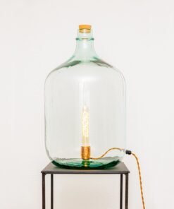 Lumm Flaschenlampe in Mostflasche, klar, 25 Liter, Zylinderform