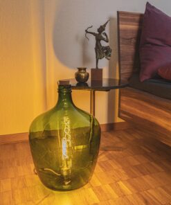 Lampe in Mostflasche, grün 25 Liter, Ballonform