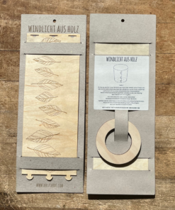 Windlicht aus Buchenholz Furnier