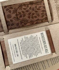 Buchzeichen aus Ahorn-Furnierholz